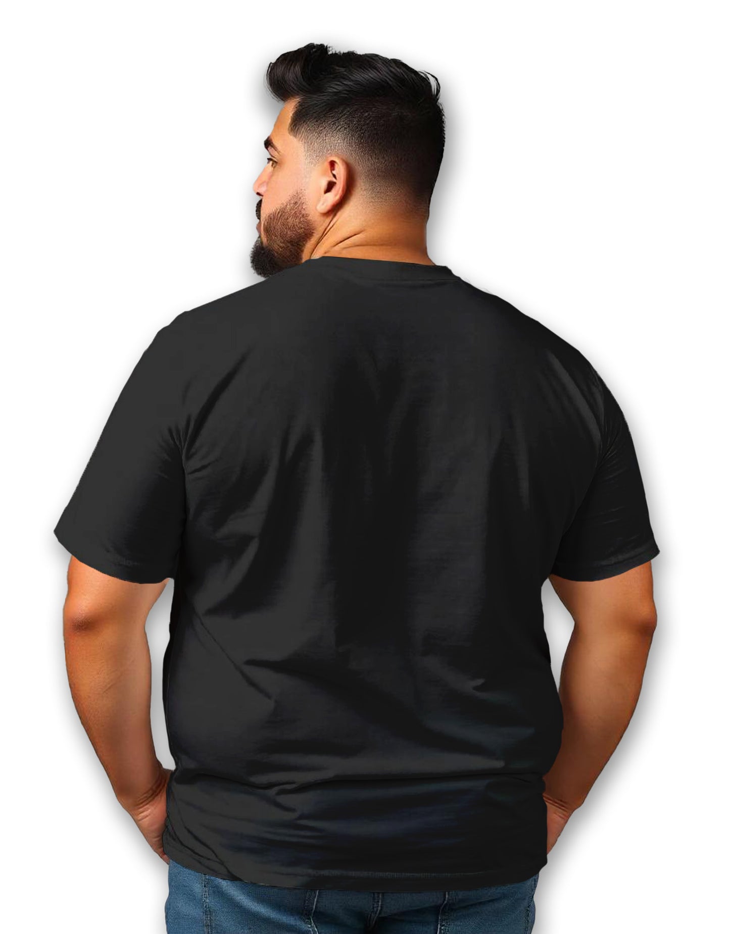 Black round neck t-shirt